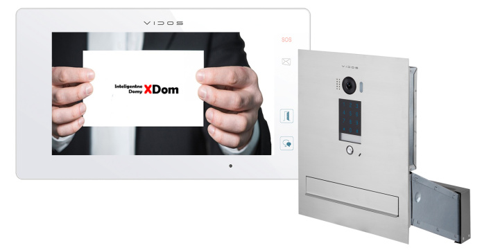 Wideodomofon skrzynka na listy z szyfratorem Vidos S1401D-SKM M1021B-2